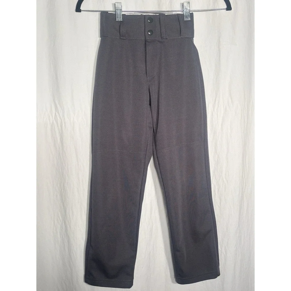 Boys Grey Baseball Pants NEW Alleson Athletic Sz XS‎ Belt Loops Pockets Zip O4